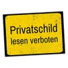 Sign Private Sign Reading Prohibited Warning Saying Funny Door Sign