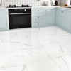Wallderful 20 Pack Marble Peel and Stick Floor Tile White