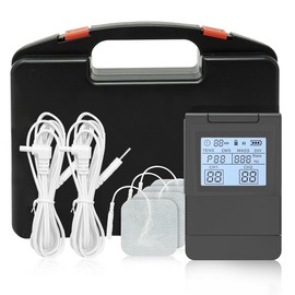 Electroestimulador Muscular TENS EMS, Electrodos para Fisioterapia con Doble Canal A/B Independiente, 25 Modos y 40 Niveles de Intensidad, Máquina para Alivio de Dolor en Espalda, Cuello y Rodilla