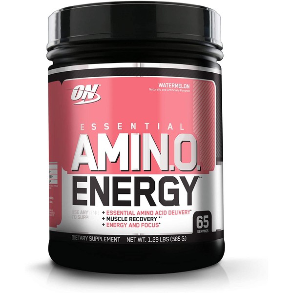 Optimum Nutrition Amino Energy - Pre Workout with Green Tea, BCAA, Amino Acids, Keto Friendly, Green Coffee Extract, Energy Powder - Watermelon, 65 Servings