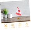 SHINEOFI 12pcs Canadian Desk Flags Set Miniature Table Flags for