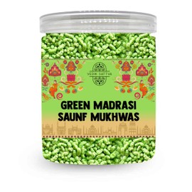 Vedik Sattva Natural Green Madrasi Saunf | Homemade Indian Taste | 3.52 OZ (100 gm) | PACK OF 1