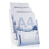 VITAdisplays® NE-240 3 Tier A4 Table Leaflet Stand Clear
