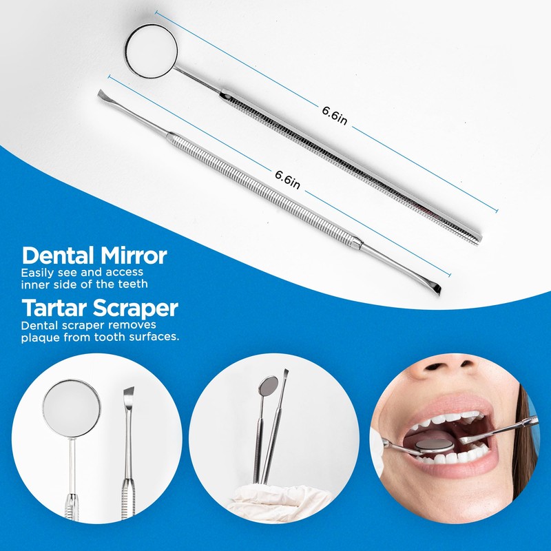 4tified Dental Tools Hygiene Kit 4 PCS French Stainless Steel