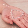 Philip Jones Silver Plated Leaf Bracelet Created with Crystals from