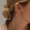 VIROMY Rose Gold Earrings for Women Trendy Small Hoop Earrings,