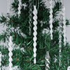 COMONS 30PCS Christmas Ivory White Icicle Ornaments,Threaded Ice Strips Decorative