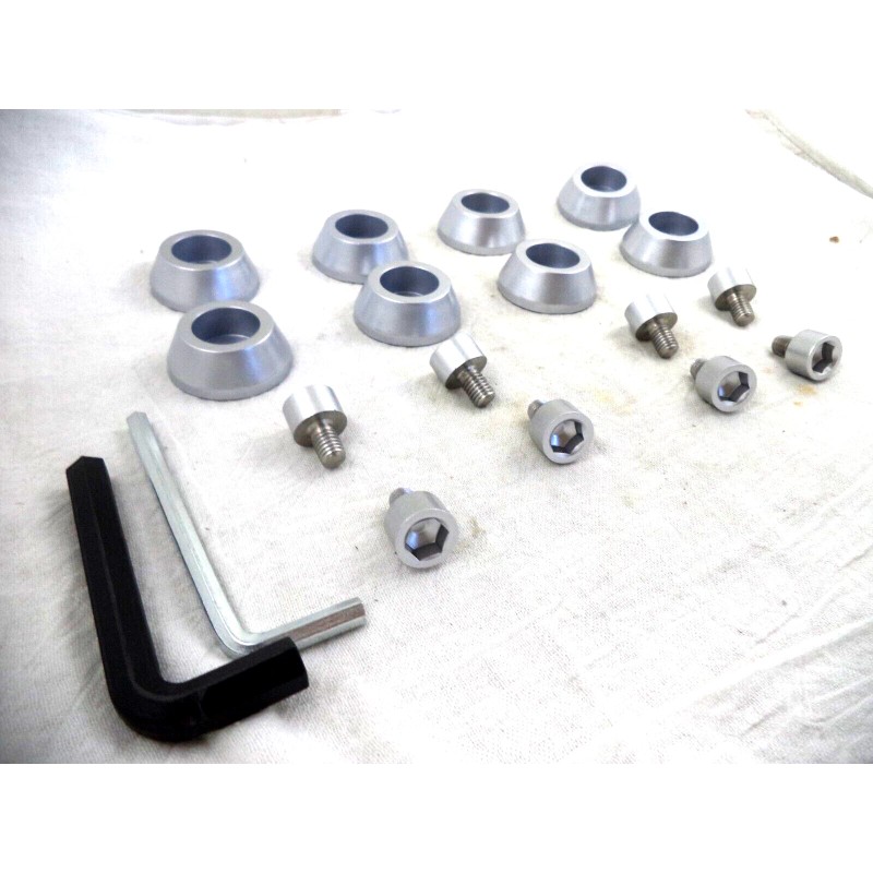 Ballistic Jester 814 Silver Trim Bolt/Cone Washer 8 PCS Kit