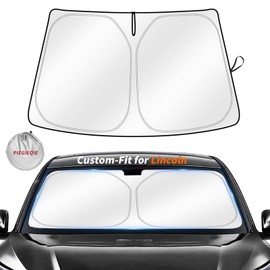 Custom-Fit for Lincoln Windshield Sun Shade, Car Sunshade Cover UV Block Car Front Window with Foldable Sun Shade Cover Protection Visor, Designed for Lincoln Accessories (for Lincoln Nautilus)