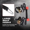 MOTO4U Motorcycle Tie Down Bundle, 1PK Rear Wheel Tie Down