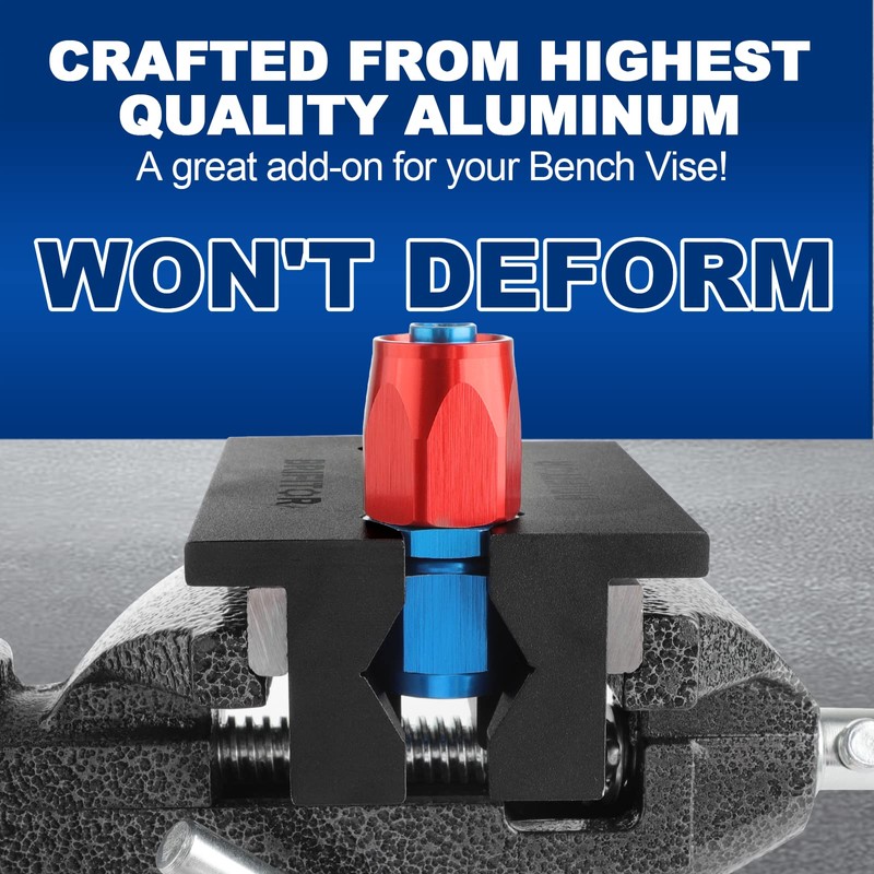 BRIFITOR 4 Inch Vise Jaws Pads, Aluminum AN Fitting Vise