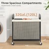 STORAGE MANIAC Rolling Laundry Hamper with Wheels 3-Section Laundry Sorter