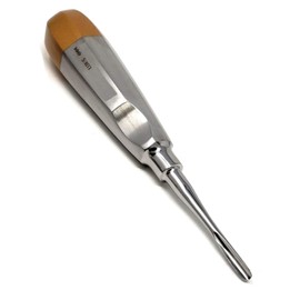 Dental Luxating Elevator Straight 4mm, Gold Handle, Stainless Steel