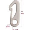 Hufopik 12 PCS Flag Pole Clip Snap Hooks Nylon Flagpole