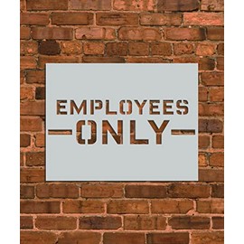 Employees Only Sign Stencil Template - Reusable Stencil - INNOVO Stencils (12" x 24")