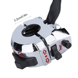 Motorcycle Handlebar Switch, Turn Signal, Horn, Light Function Switch, Left Handle, Aluminum Material, Wired Type, Wide Application, Practical, Bike Modification Control Switch, Handlebar Diameter 0.9