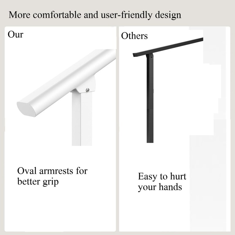 Metty Metal Handrails for Outdoor Steps Suitable for 1 to