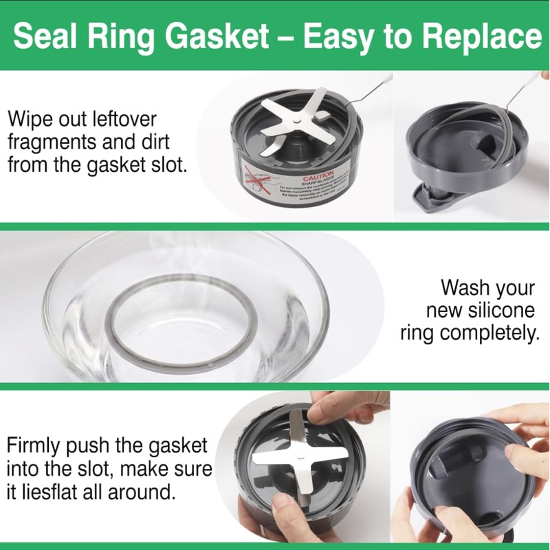 3Pcs Gaskets Rubber Seal Ring Replacement for Nutribullet 600W 900W