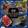 G4GADGET Pack of 2 Large Aluminium Foil Trays 32x20x3.2cm -