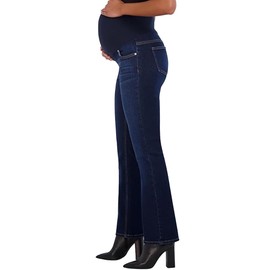 Savi Parker Women's Maternity Bootcut Jeans with Pockets Maternity Clothes-Pregnancy Must Haves Maternity Jeans Over The Belly for Spring and Summer - 32.5" Inseam (S, Zoe Wash)