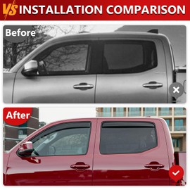 Xipoo Side Window Visor Deflector Compatible with 2016-2023 Toyota Tacoma Double Cab Visor Trim Cover Replacement for 2016-2023 Tacoma Accessories (Compatible with 2016-2023 Toyota Tacoma)