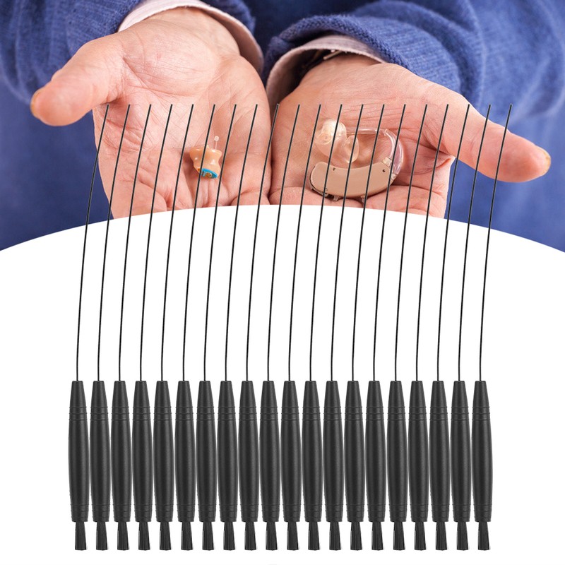 20pcs Hearing Aid Cleaning Brush Wire Cleaner Multifunctional Hearing Aid