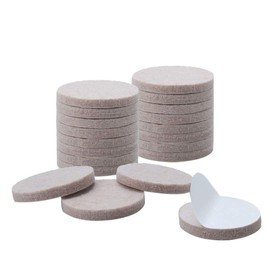 uxcell 20pcs Furniture Pads Round 1 3/8" Self-stick Non-slip Anti-scratch Felt Pads Table Floors Protector Beige