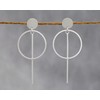 Nature Rebel Ear Stud Earrings 925 Sterling Silver Geo Minimal