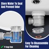 Bathroom Sink Drain Kit with Flexible Expandable Pipe: Odor-Free &