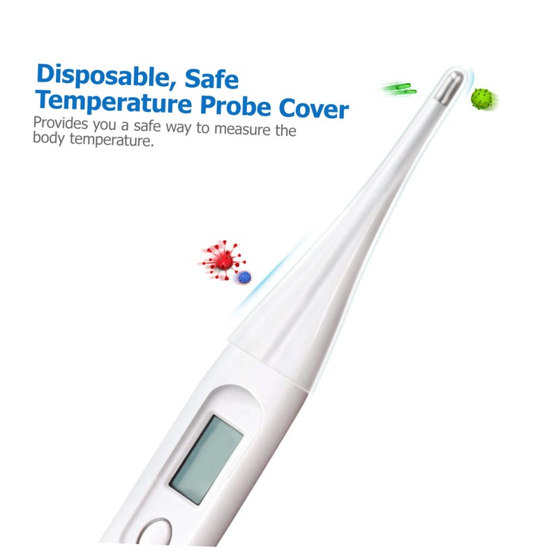 SAFIGLE 100pcs Disposable Thermometer Cover Safe Pe Material for Accurate