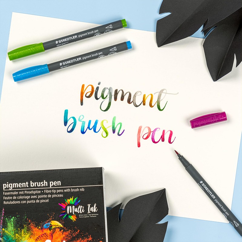 Staedtler Pigment Brush Pen 371 - Intense Black, Single