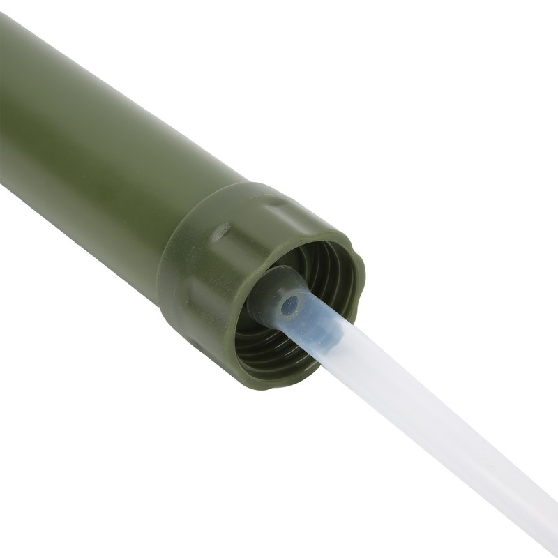 Outdoor Water Filter Straw Water Purifier with Compass Whistle Carabiner