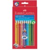 FABER-CASTELL Farbstift Jumbo GRIP, mit Spitzer, Schreibfarbe: 12er sortiert (12