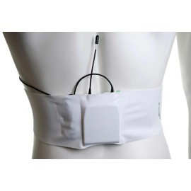 URSA Waist Strap - Ultra Slim, Breathable & Stretchy Microphone Transmitter Straps. Compatible with Most Transmitter/Receivers (White, Large Waist - Big Pouch)