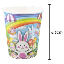 VFM - Easter Paper Cups Picnic-Party Accessories Easter Bunny Design Cute Fun Easter Activity for Garden Parties Childs Picnics Easter Hunts - 8 Pack - 9oz "