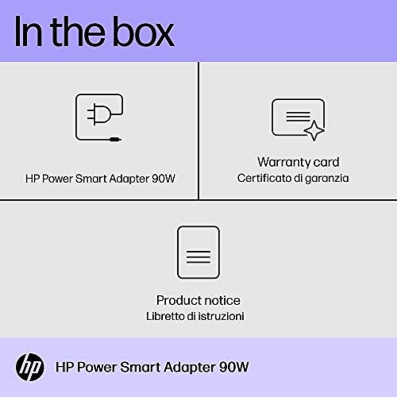 HP H6Y90AA#ABB - 90W SMART AC ADAPTER EURO