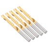 5Pcs End Mill TiPlated 1Flute CNC Spiral Router Bit HighSpeed