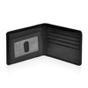 Pavia Leo Mens Soft Leather Bi-fold Wallet RFID (Black/Grey)