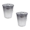 Mytee Products 2 Pack Galvanized Trash Can w/Lid Ideal for