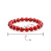 Bling Jewelry Simple Plain Stacking Round Coral Red Stone Ball