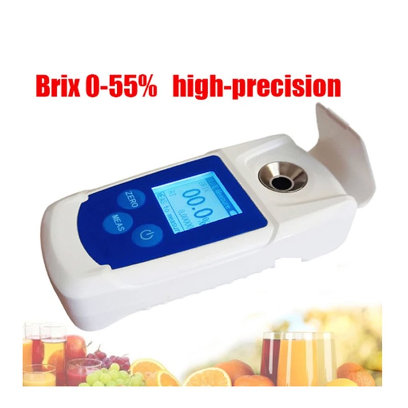 Digital Brix Refractometer, Range 0‑55% Brix Meter, Automatic Temperature Compensation