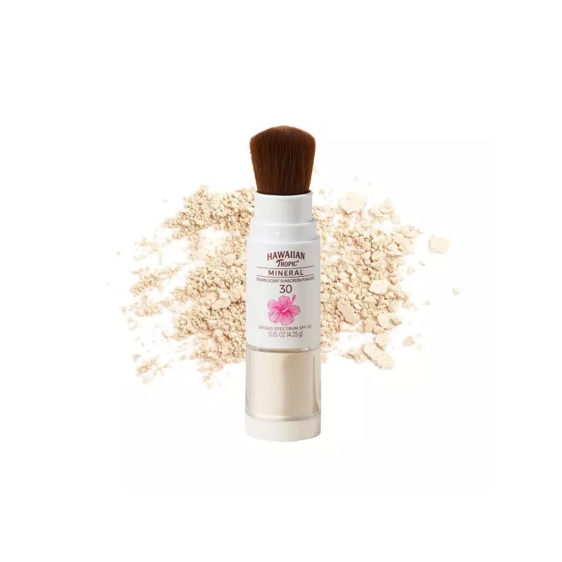Hawaiian 하와이안 트로피컬 미네랄 파우더 선크림 브러시 SPF 30 스타킹