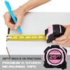 2 Pcs Tape Measure Pink,25FT Dual Lock, Fraction Marking