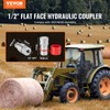 VEVOR LSQ-FF 1/2" Flat Face 3/4 SAE Skid Steer Hydraulic