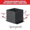 AXWHYS 6x6 Post Base 4 Pcs, (Inner Size 5.6x5.6) Post