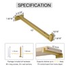 OVOV 6 Pack Gold Shelf Brackets 10 Inch Floating Shelf