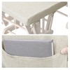 HOMBYS Glider Rocker Replacement Cushions with Storage Side Pocket,Linen-Like Fabric,