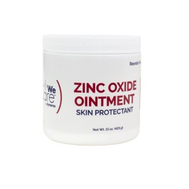 Dynarex Zinc Oxide Ointment, Protective Skin Barrier Ointment, Soothes, Prevents, & Relieves Chaffed Skin, and Irritation, White, 12 Count 15 oz. Jars