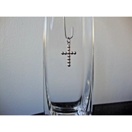 VINTAGE 1970s ETERNAL GLOBAL BALL CROSS STERLING SILVER CHARM/PENDANT