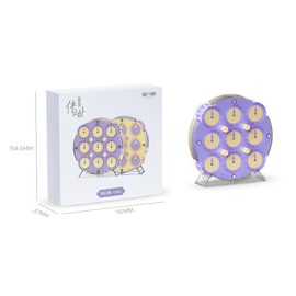 XMDCuber QY Toys Speed Magnetic Magic Clock Puzzle Purple - 3D Educational Brain Teaser for Kids and Adults